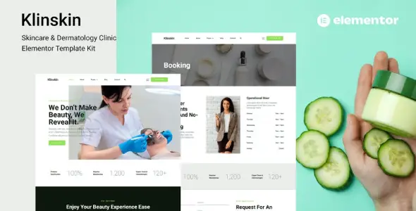 Klinskin – Skincare & Dermatology Clinic Elementor Template Kit