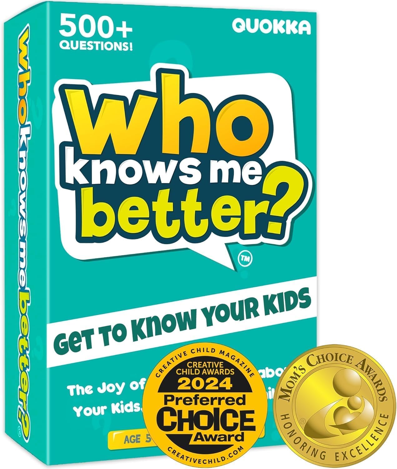 QUOKKA Who Knows Better? – Original – Family Card Trivia Game | Fun Learning & Educational Questions for Families | Suitable for Boys & Girls